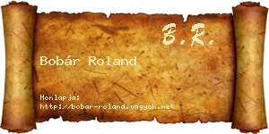 Bobár Roland névjegykártya
